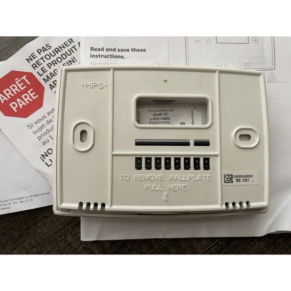 Used Honeywell RTH2410B Digital Thermostat | 5-1-1 Day Schedule | Single-Stage - Picture 4 of 6